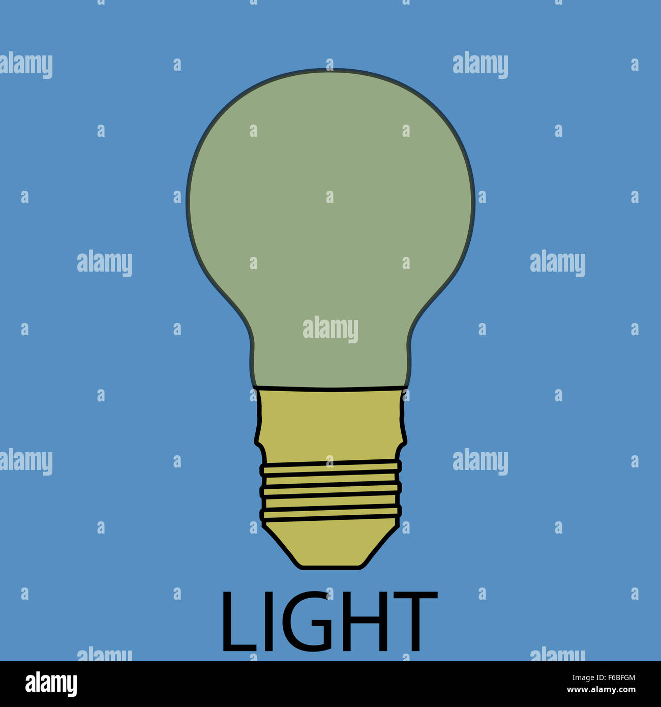 Light supply icon flat design concept. Voltage connection, efficiency electrical, illumination lightbulb. Vector art design abst Stock Photo