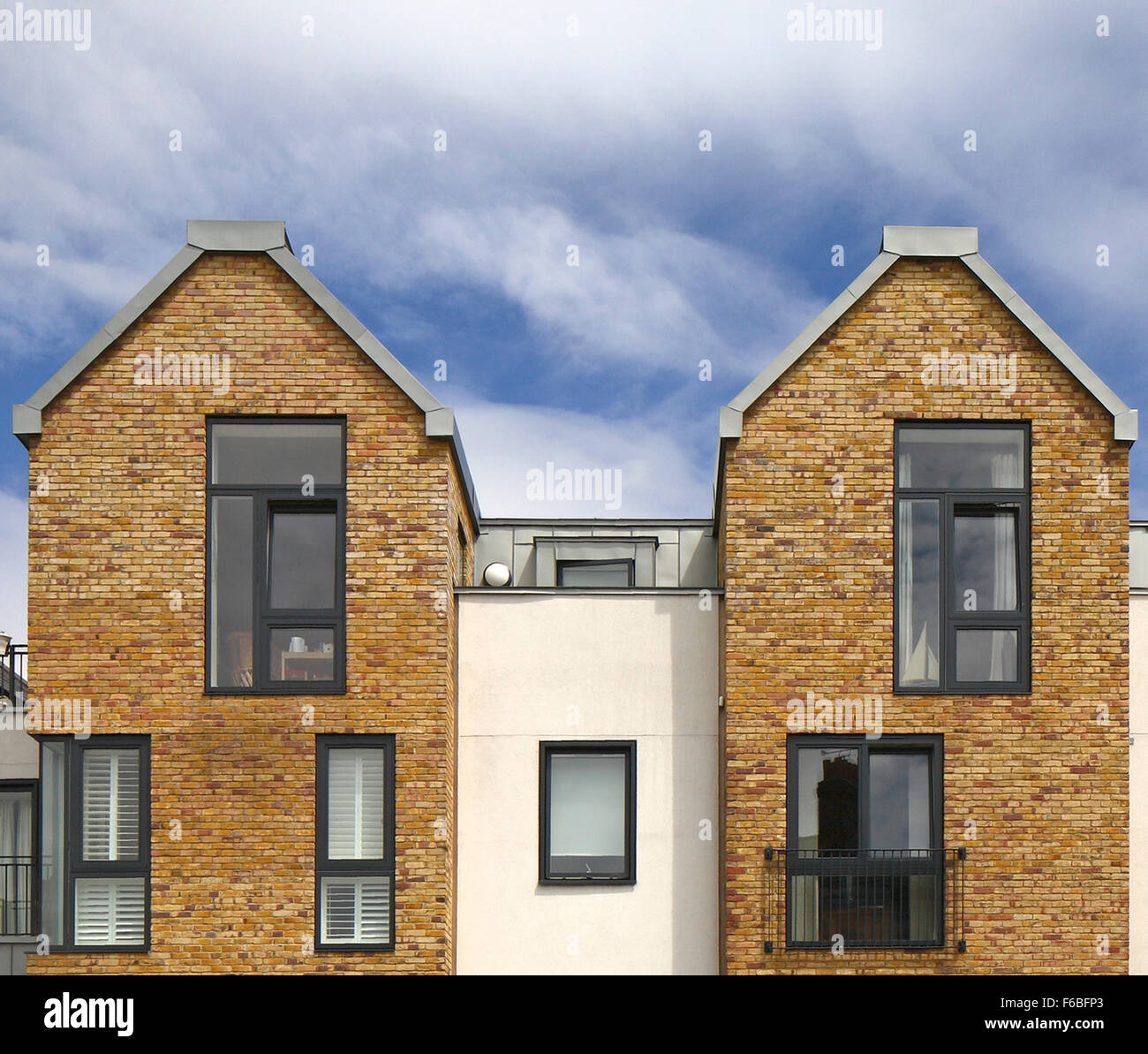 Detail of residential building in White Hart Lane, Barnes Village. London Residential and Mixed