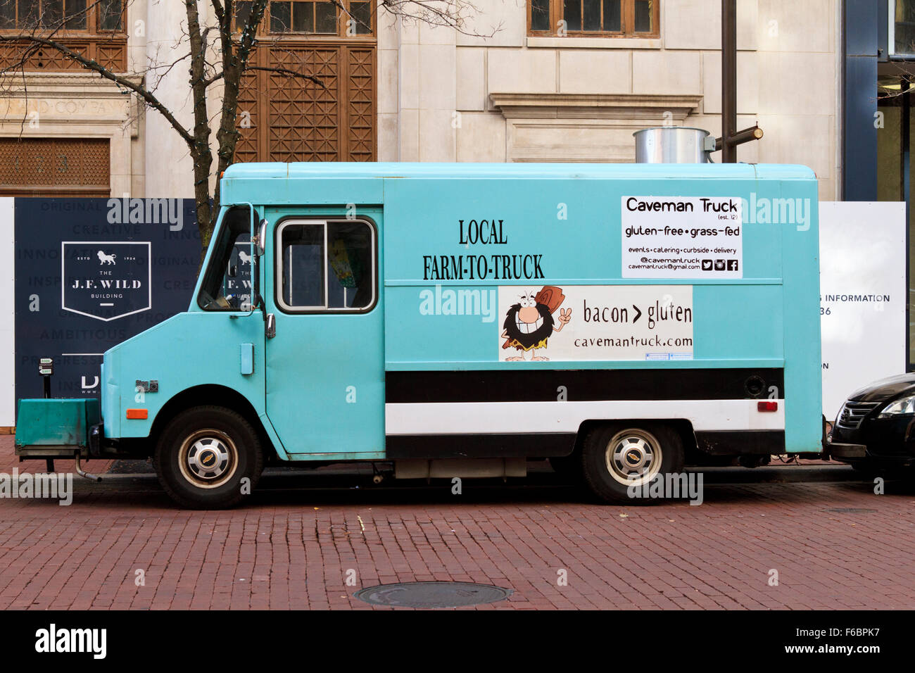 Paleo gluten-free food truck in downtown Indianapolis, Indiana Stock Photo