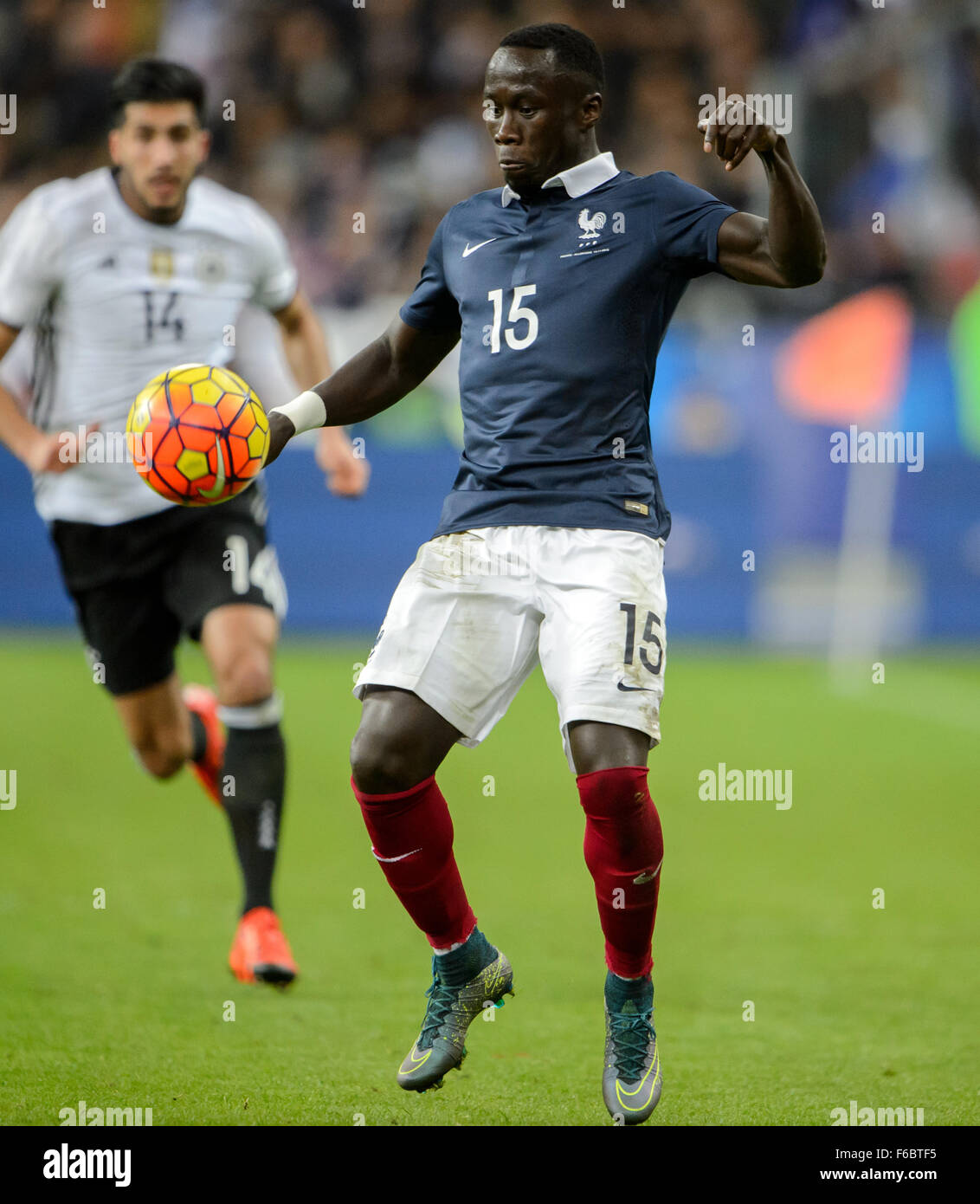 Paris, France. 13th Nov, 2015. France's Bacary Sagna in action during the international soccer friendly France vs Germany in Paris, France, 13 November 2015. Photo: Thomas Eisenhuth/dpa - NO WIRE SERVICE -/dpa/Alamy Live News Stock Photo