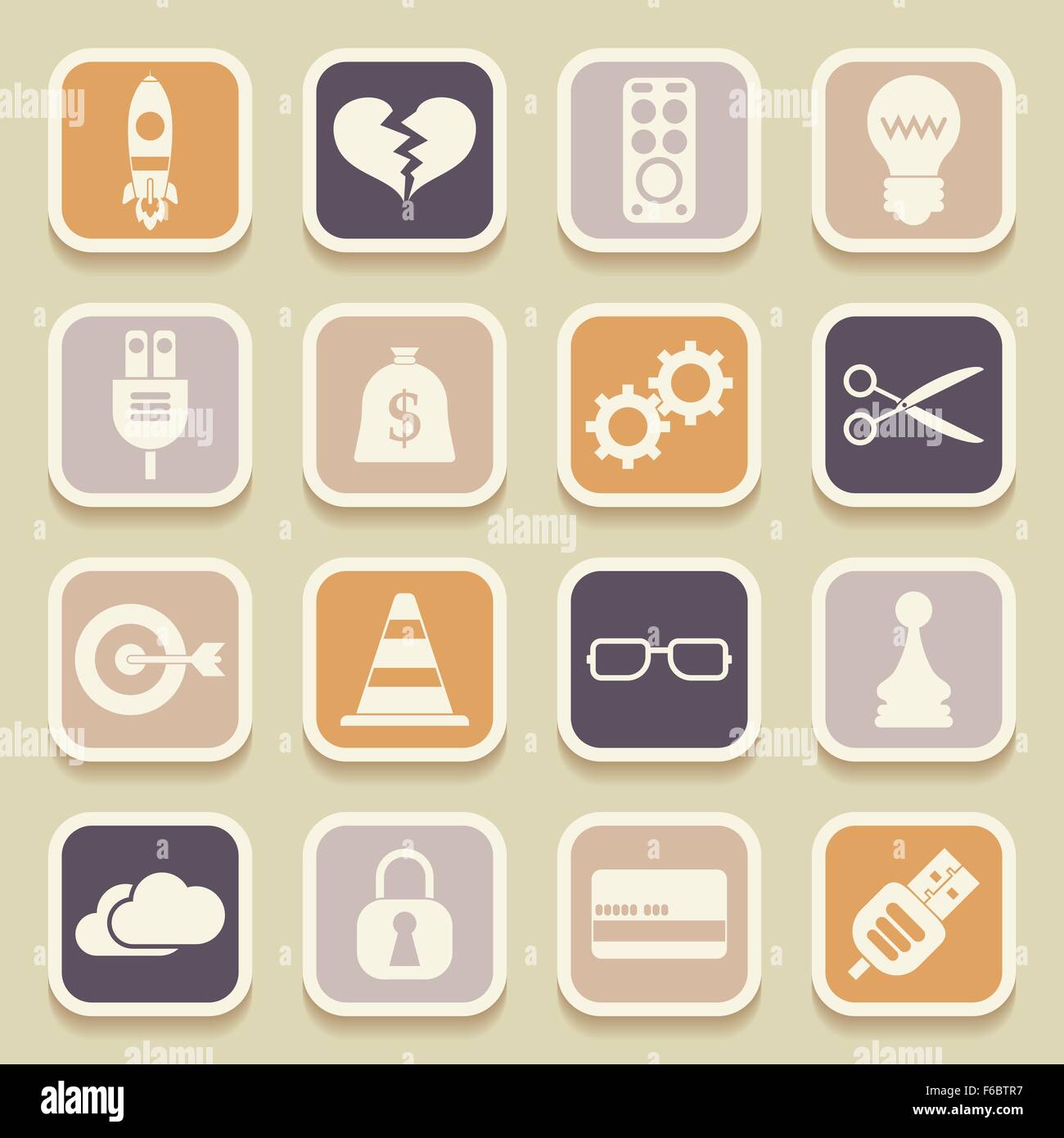 Universal Icons For Web and Mobile. Vector illustration Stock Vector ...