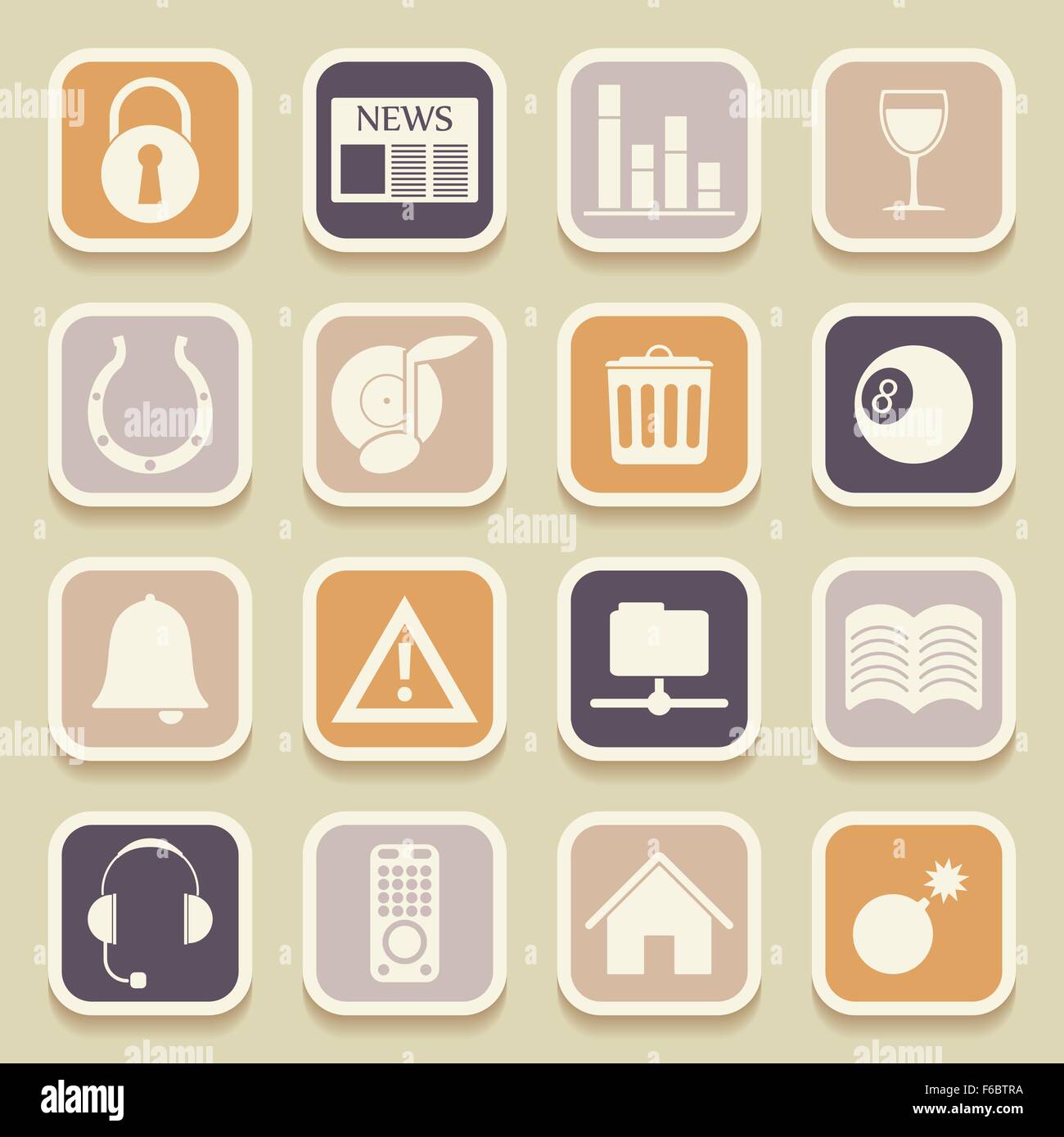 Universal Icons For Web and Mobile. Vector illustration Stock Vector ...