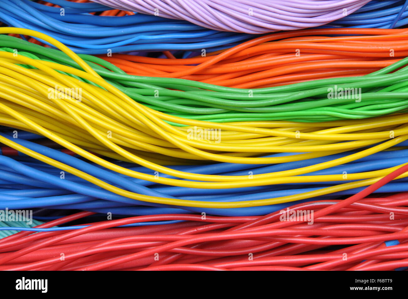 Colored electrical cables Stock Photo Alamy