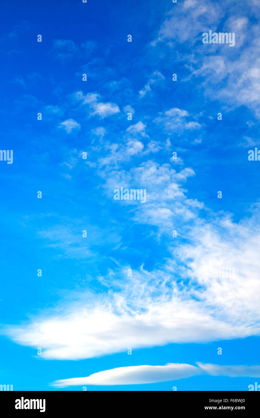 in the blue sky white soft clouds and abstract background Stock Photo ...