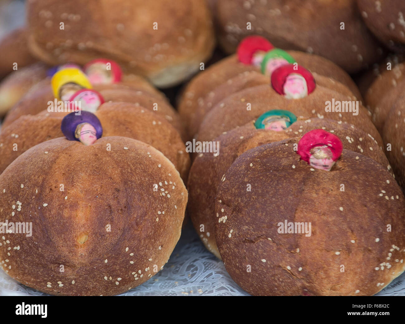Traditional Mexican Bread called Bread of the Dead (Pan de Muerto