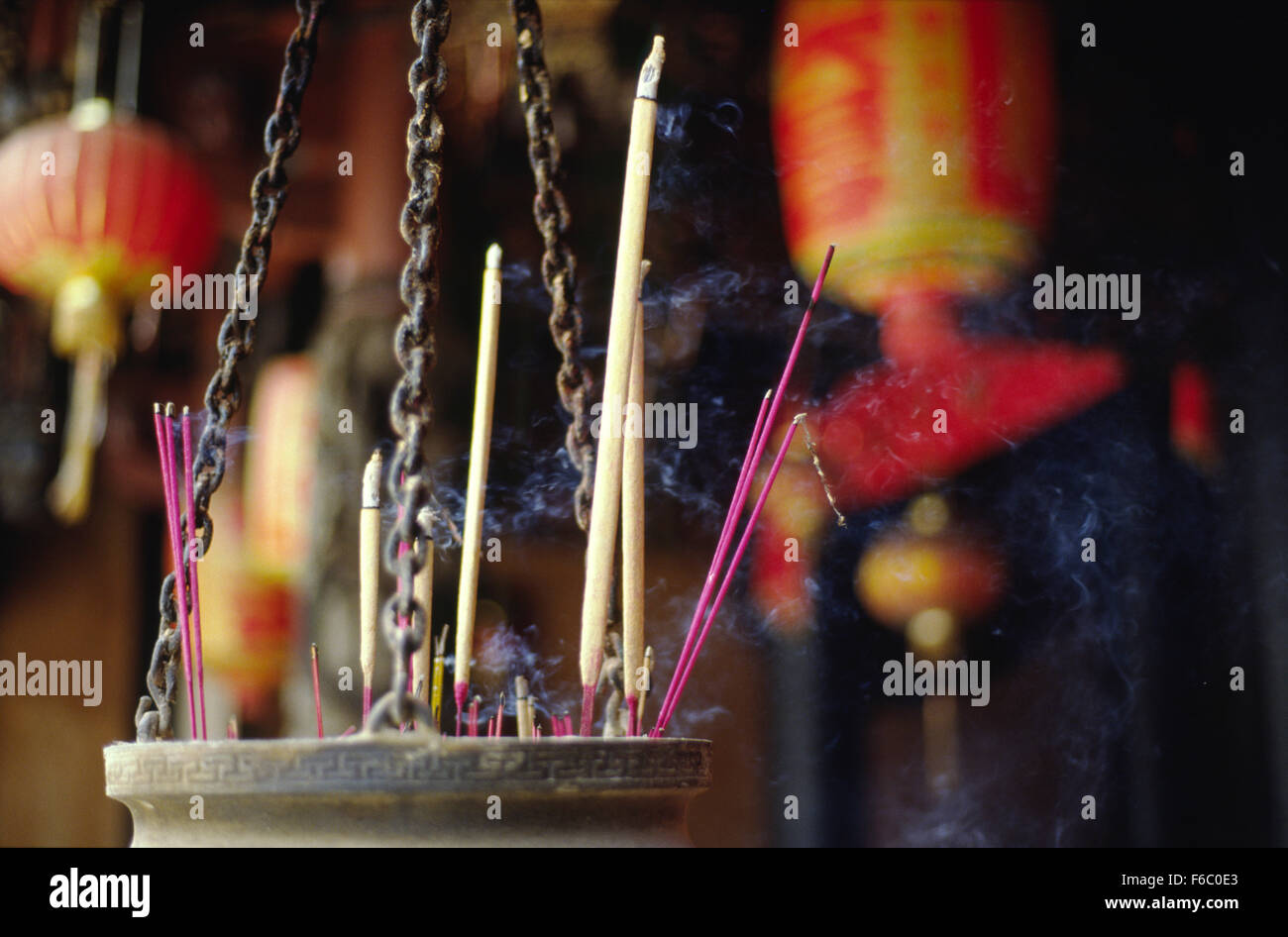 Incense sticks in Chinatown, Singapore Stock Photo Alamy