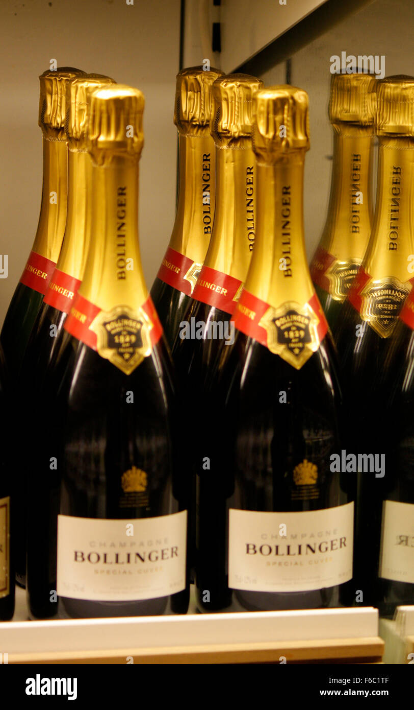 Markenname: 'Bollinger' Champagner, Berlin. Stock Photo