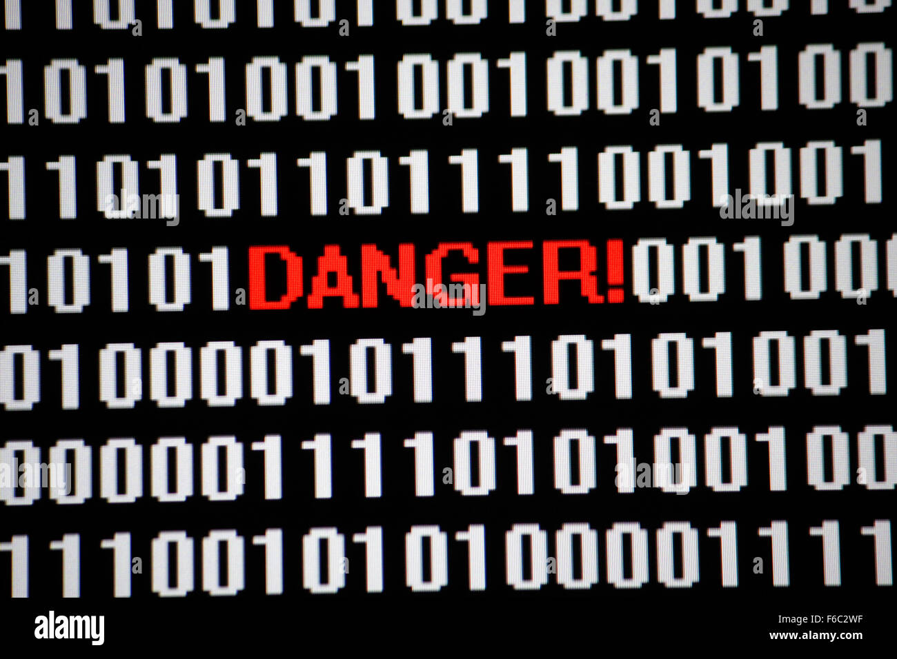 Symbolbild: digitales Leben: Danger. Stock Photo