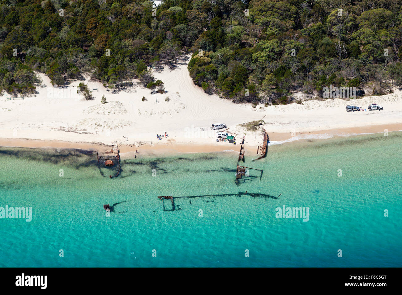 Wreck at Bulwer, Moreton Island, Brisbane, Australia Stock Photo Alamy