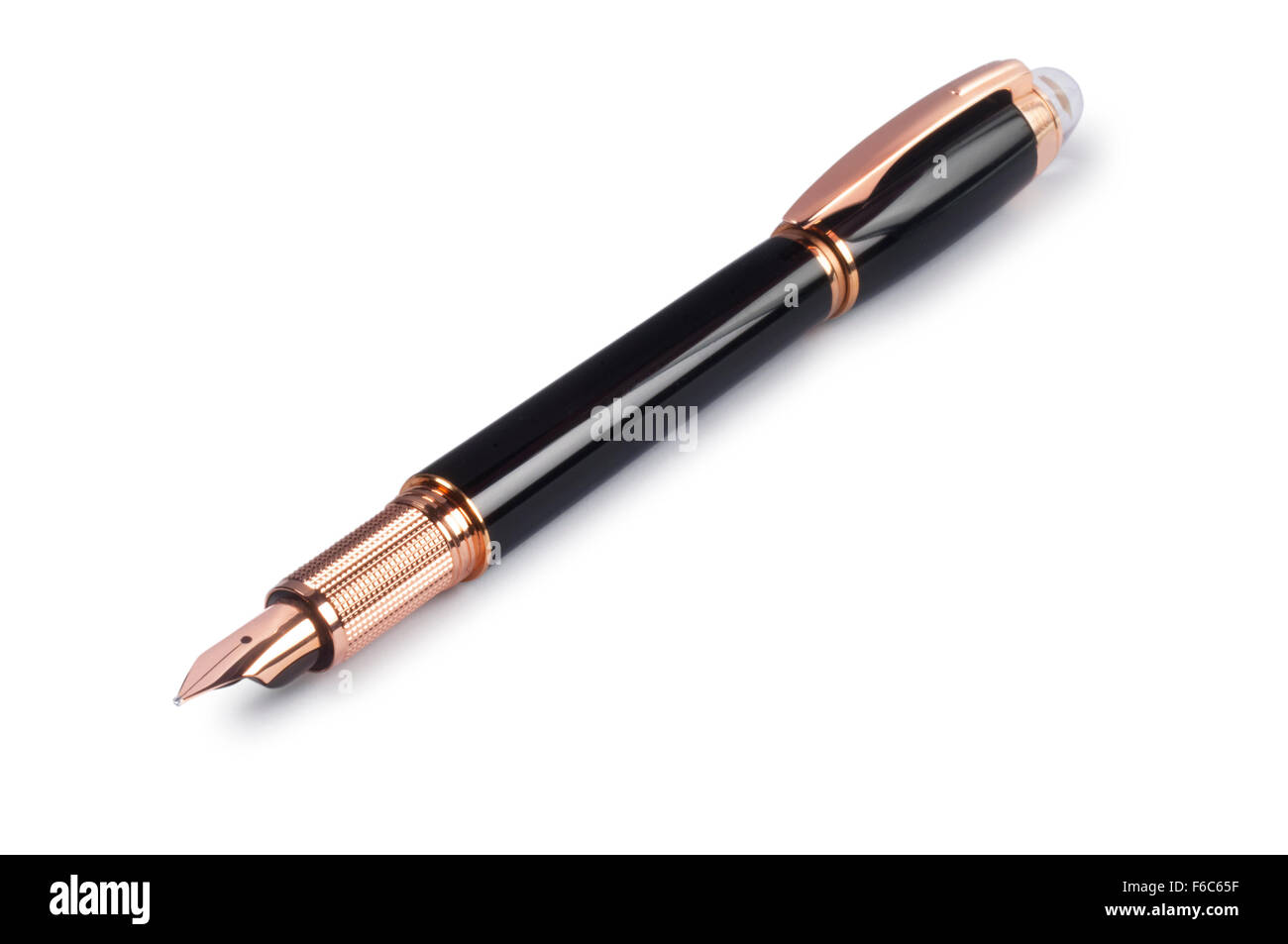 Gold Fountain Pen Stock Photo Alamy
