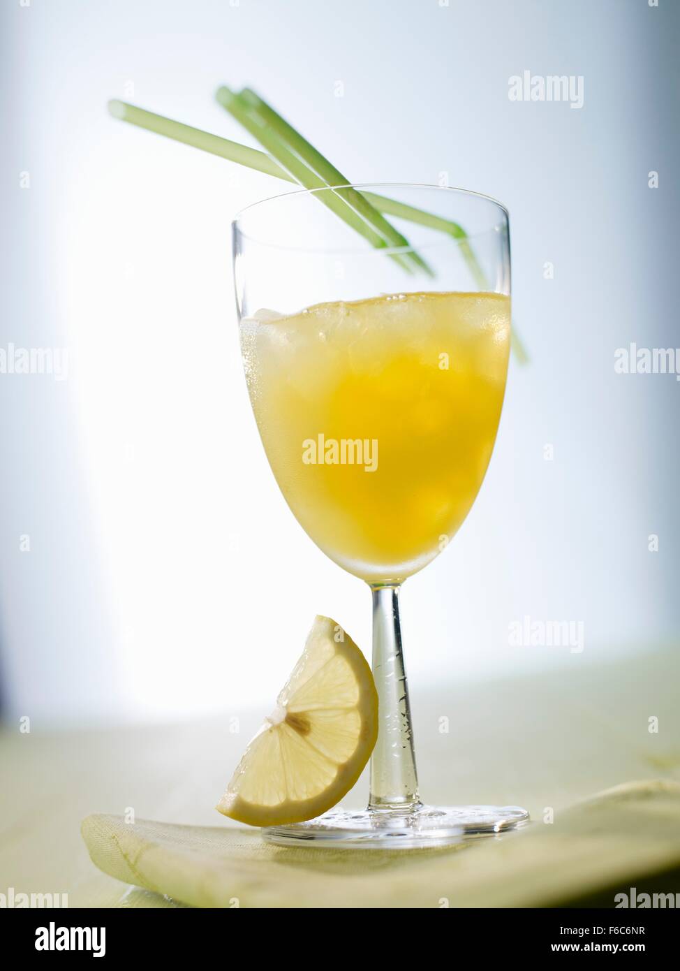Sour cocktail with lemon Stock Photo