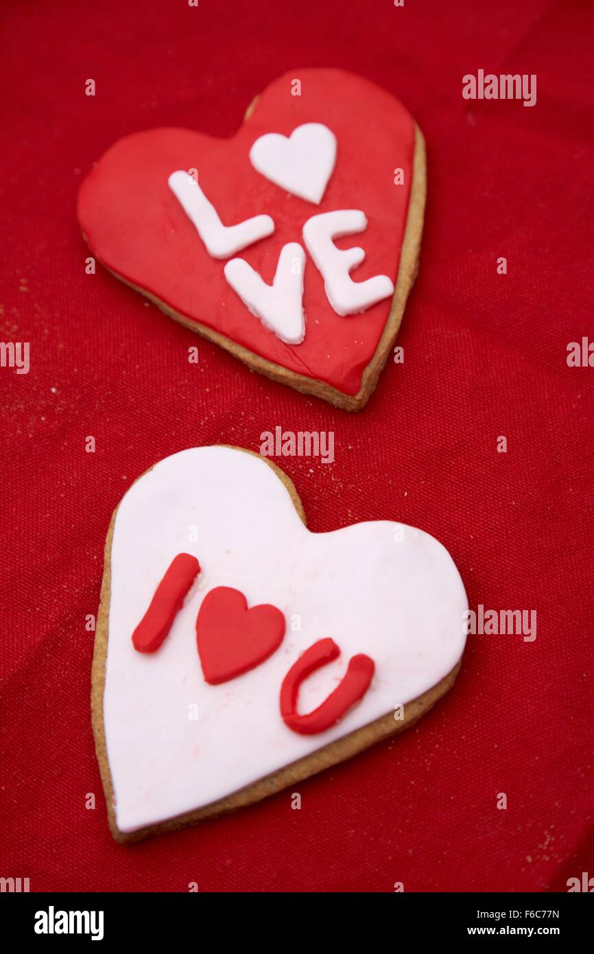 Heart cookies for your Sweetheart Stock Photo