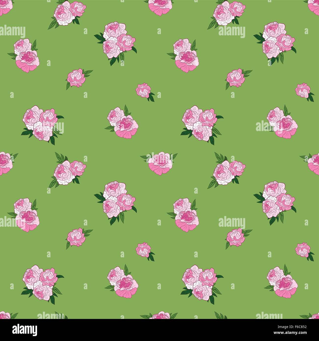 Seamless pattern with pink peonies Stock Vector Image & Art - Alamy