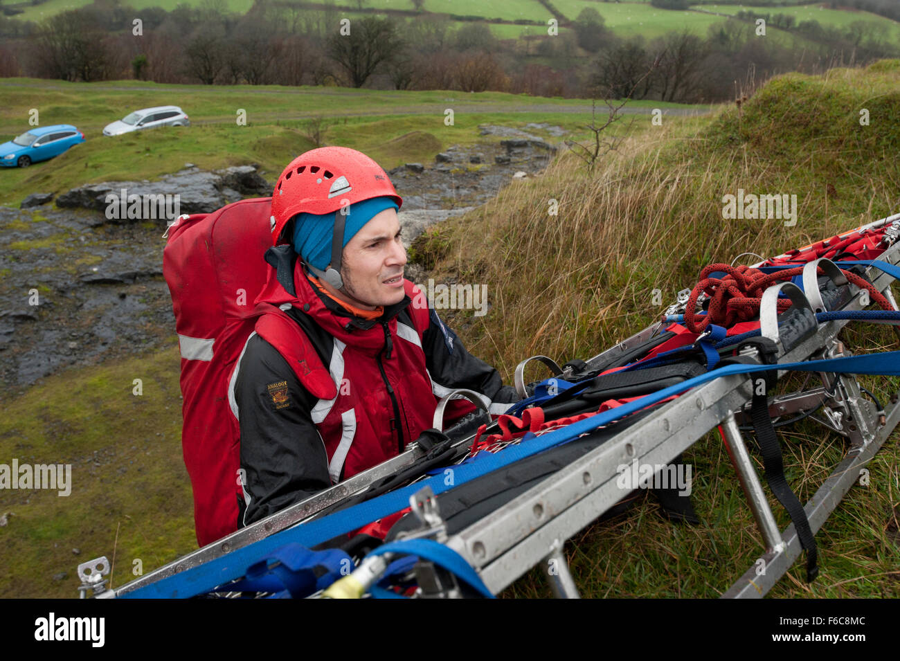 Central Beacons Mountain Rescue during a training session in the Brecon