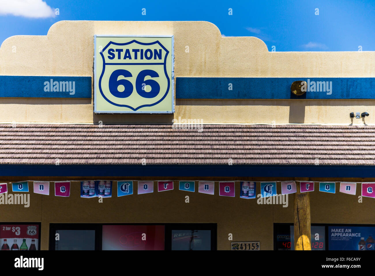 Route 66 Gas Station in Nevada Stock Photo