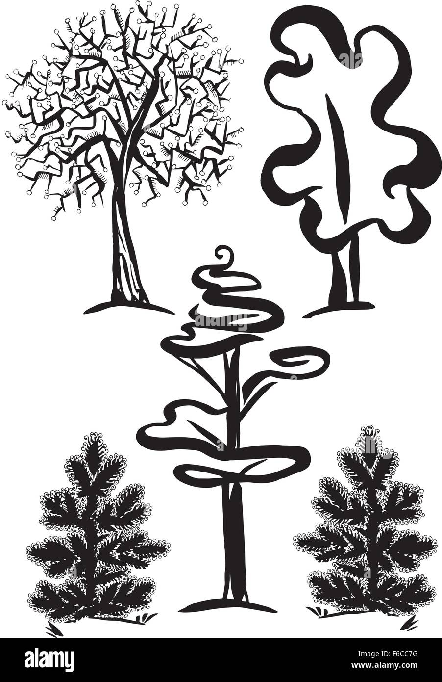 Tree graphic symbols Stock Vector Image & Art Alamy