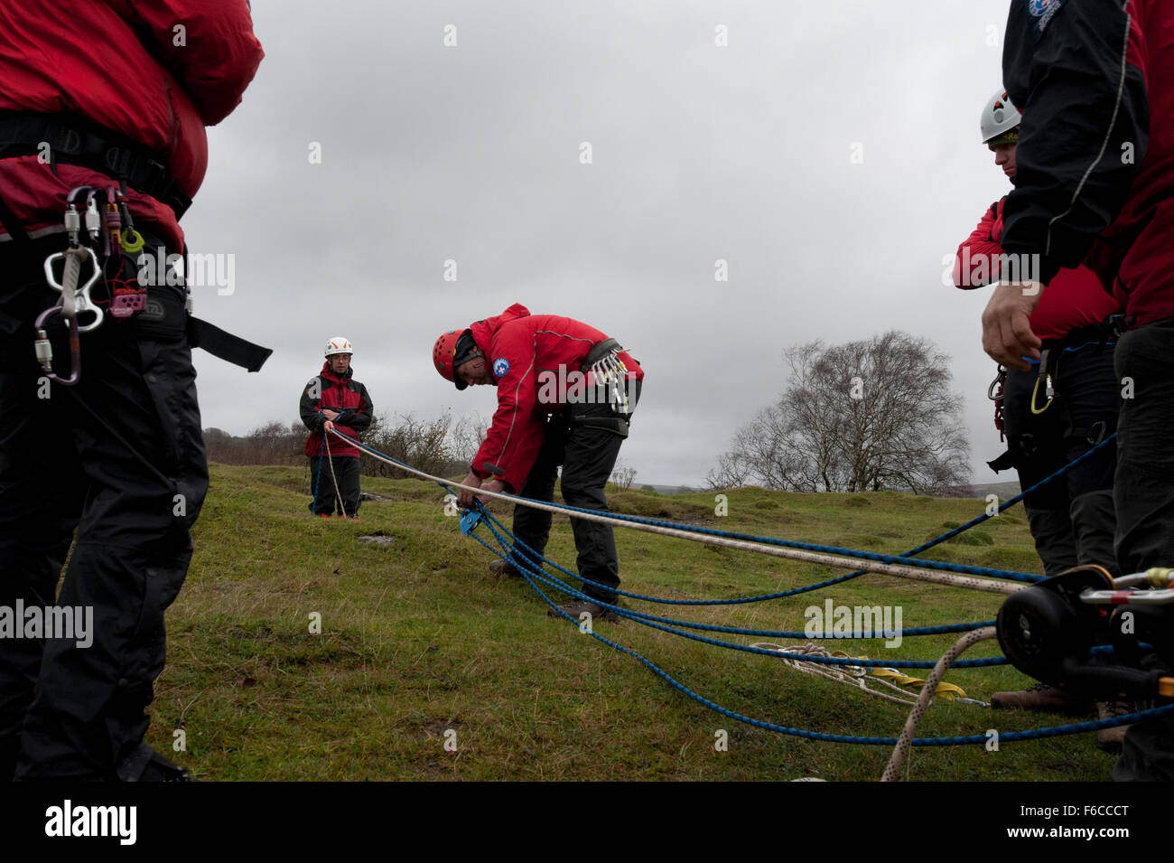 Central Beacons Mountain Rescue during a training session in the Brecon