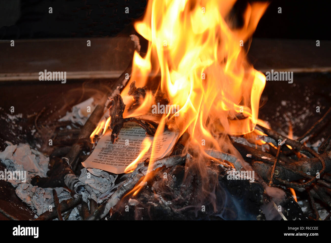 can i burn paper in a fire pit