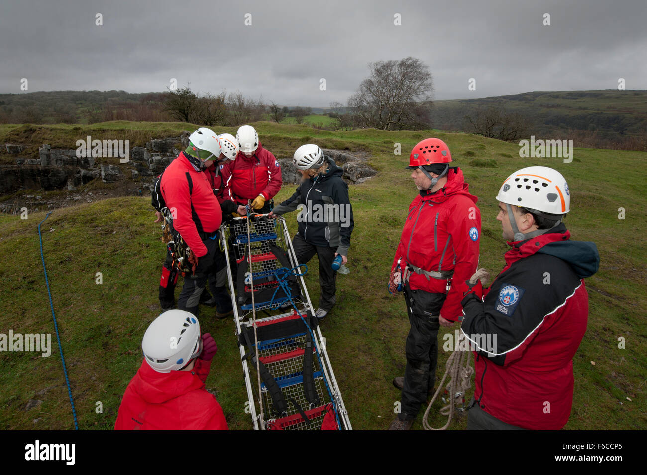 Central Beacons Mountain Rescue during a training session in the Brecon