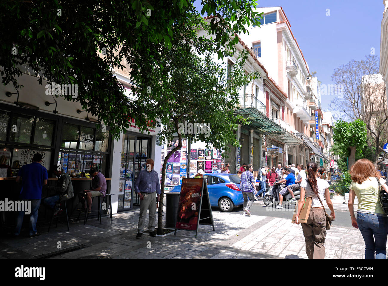 greece athens monastiraki aiolou street Stock Photo