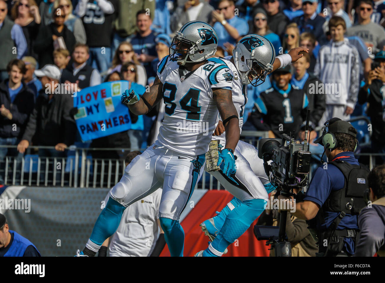 Nashville, TN, USA. 15th Nov, 2015. Carolina Panthers tight end Ed ...