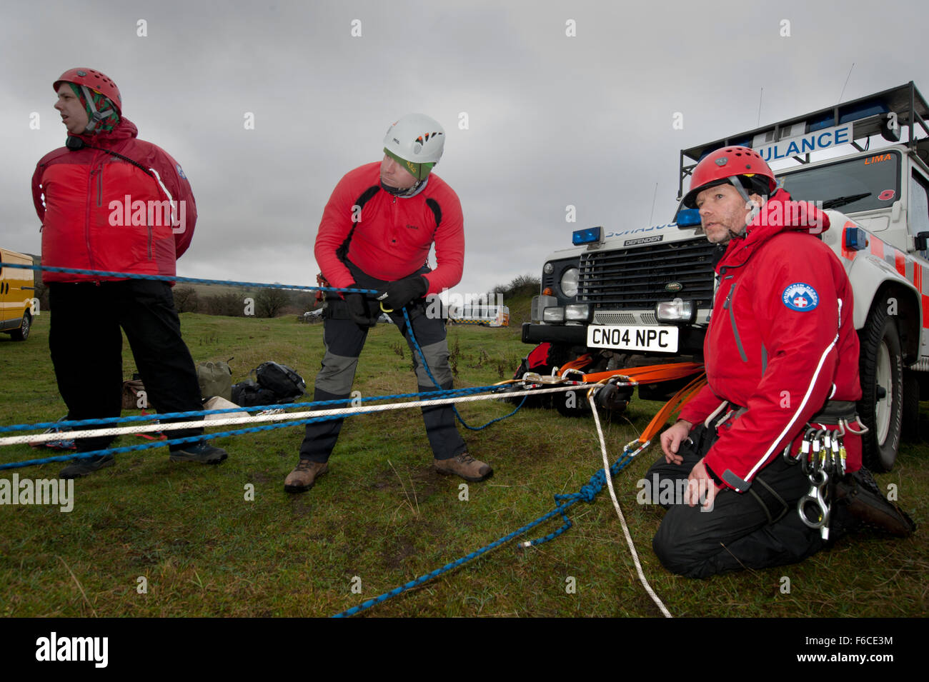 Central Beacons Mountain Rescue during a training session in the Brecon