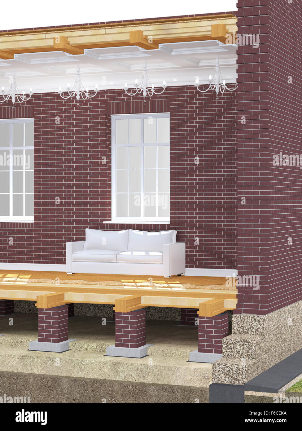 Cross section of brick wall hires stock photography and images Alamy