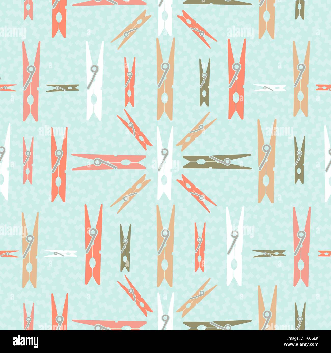 Clothespin design retro seamless pattern concept background. Ideal for web backdrop, print or vintage style campaign. EPS10 Stock Vector