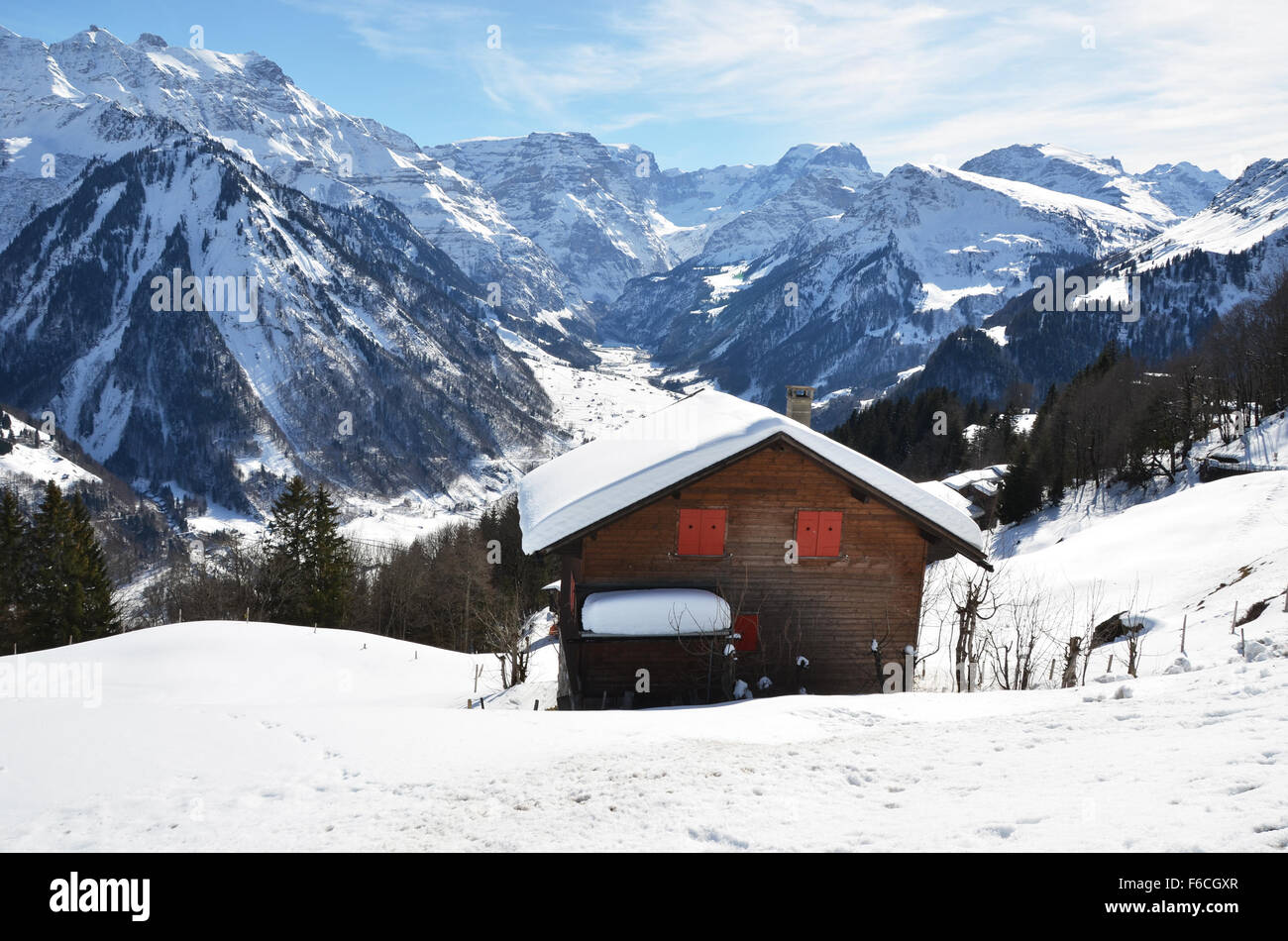 Winter in the Swiss Alps Stock Photo - Alamy