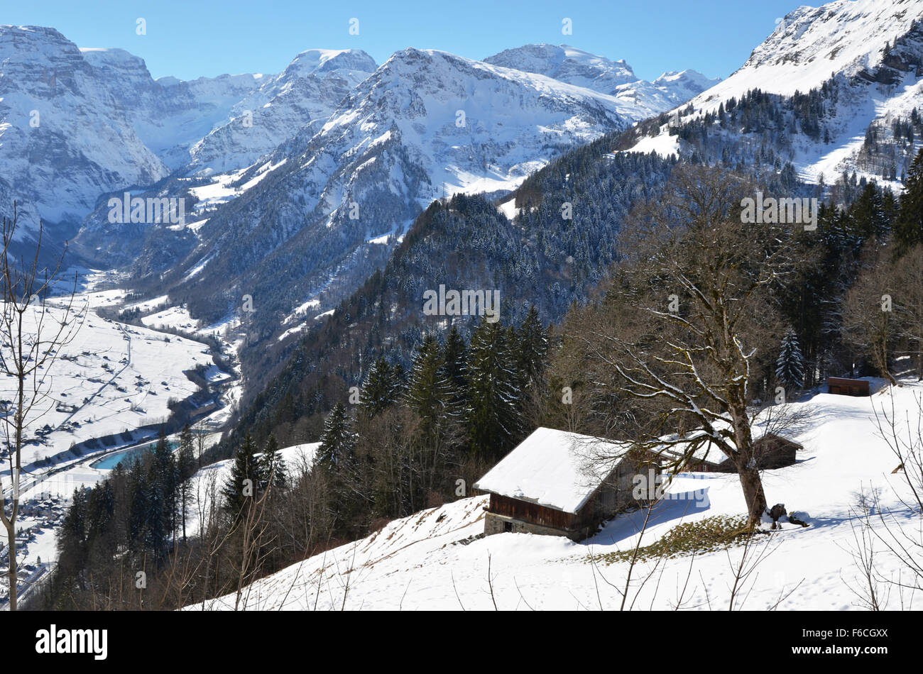 Winter in the Swiss Alps Stock Photo - Alamy
