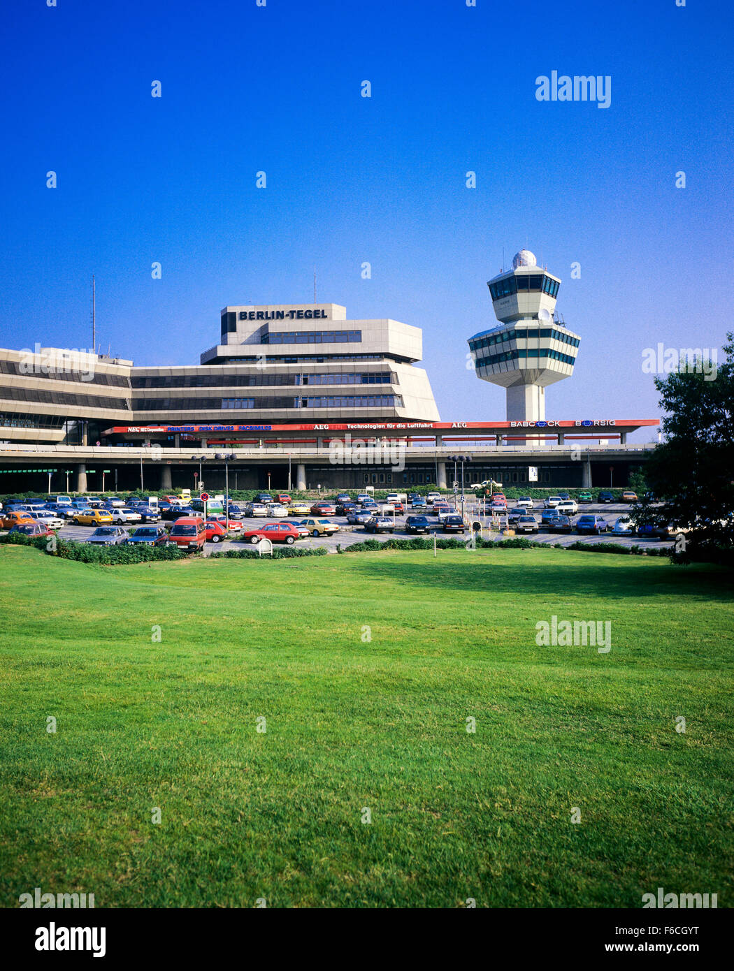 Berlin-Tegel Otto Lilienthal airport terminal and control tower, Berlin, Germany Europe Stock Photo