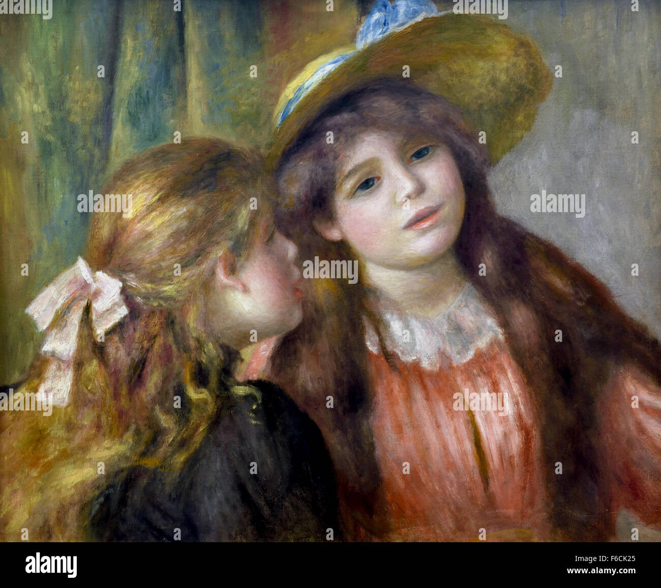 Portrait of Two Young Girls, - Portrait de deux jeunes filles, de 1890 à 1892 Pierre Auguste Renoir 1841-1919 French France Stock Photo