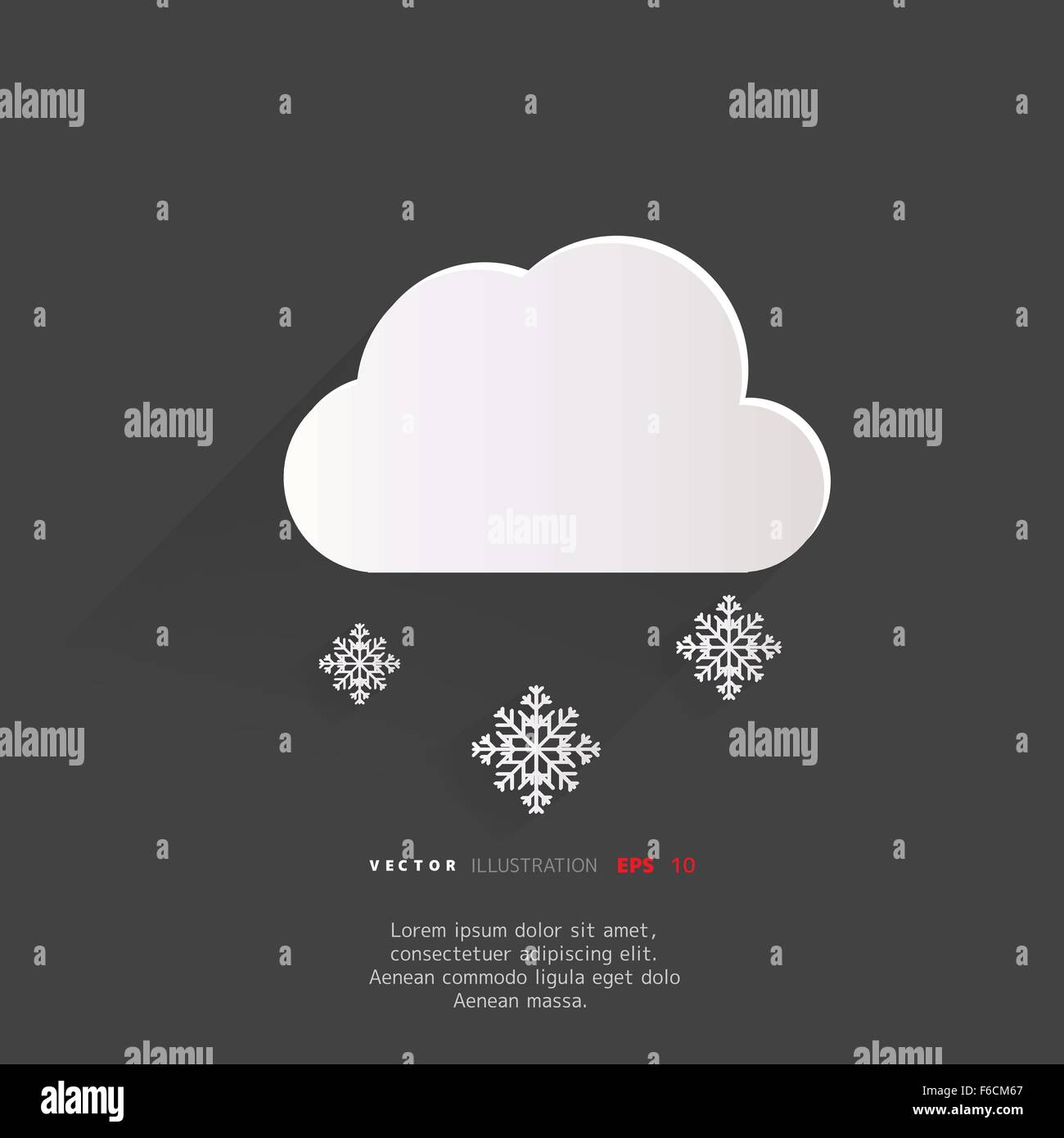 Cloud with snow web icon Stock Vector Image & Art - Alamy