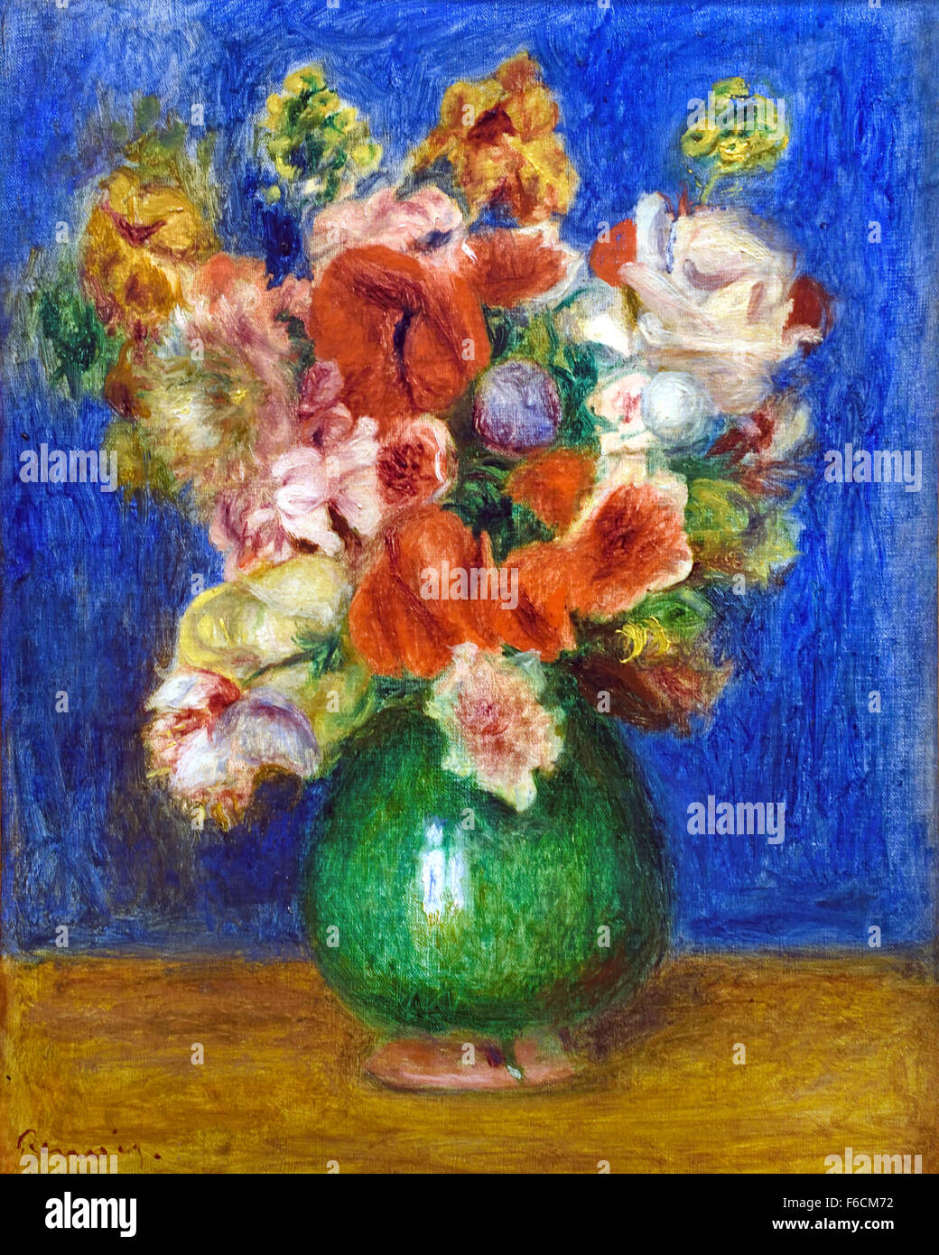 Flowers, Still live, Pierre Auguste Renoir 1841-1919 French France Stock Photo