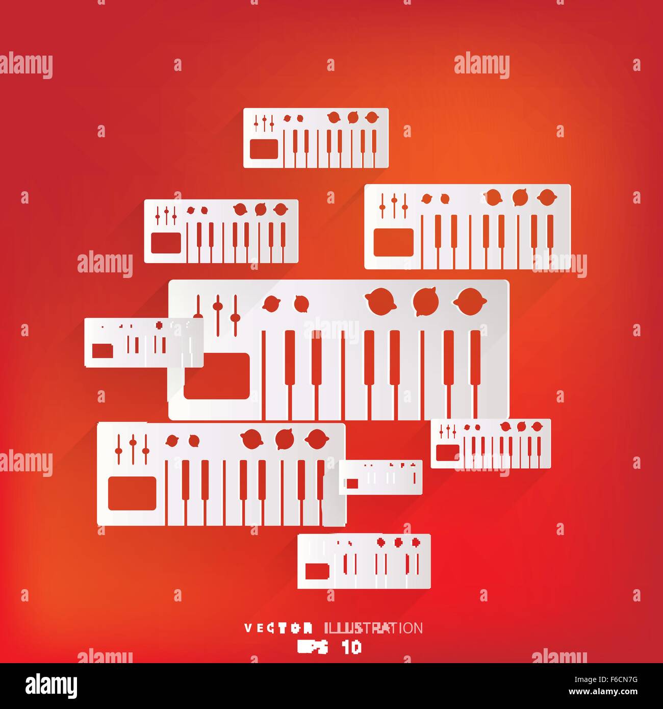 digital piano synthesizer icon Stock Vector Image & Art - Alamy