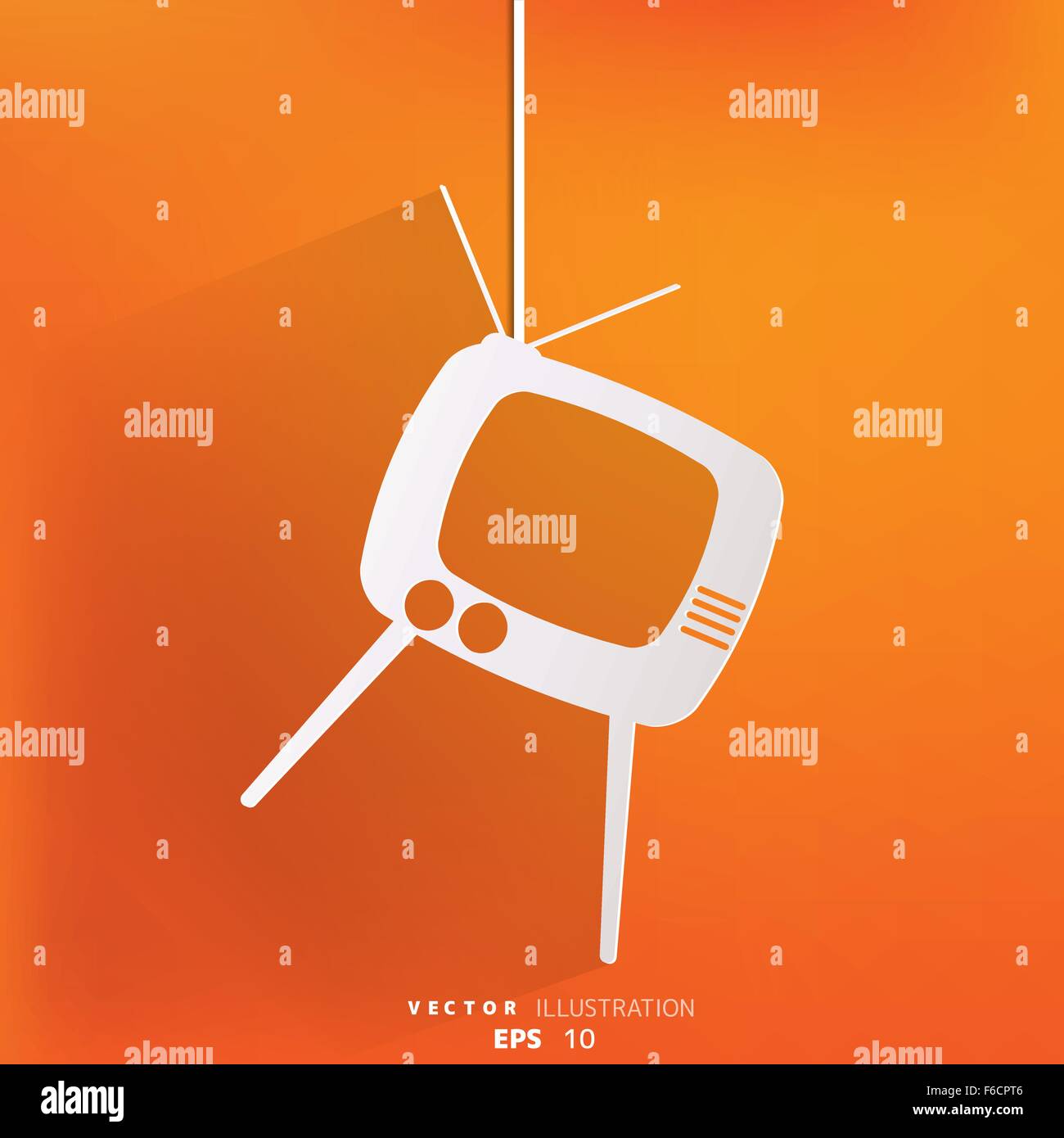 Retro tv icon Stock Vector Image & Art - Alamy
