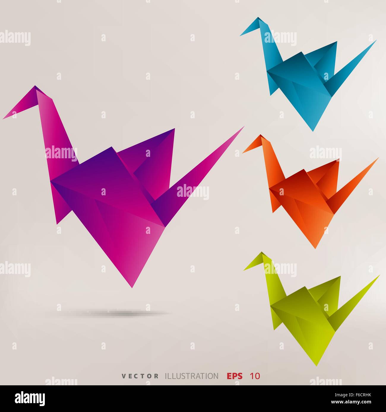 Abstract Vector Origami Origami paper bird on abstract background Stock Vector Image & Art - Alamy