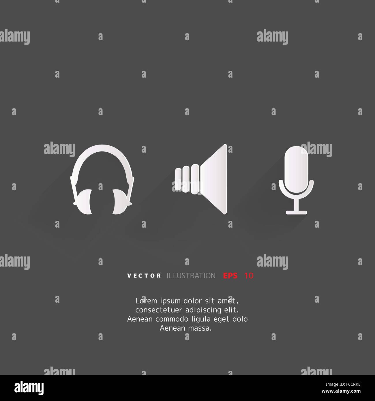 Background with music icons,flat design Stock Vector Image & Art - Alamy