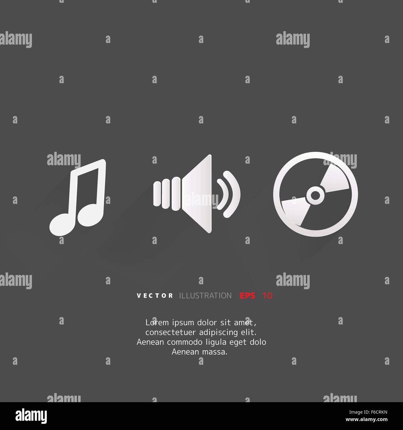 Background with music icons,flat design Stock Vector Image & Art - Alamy