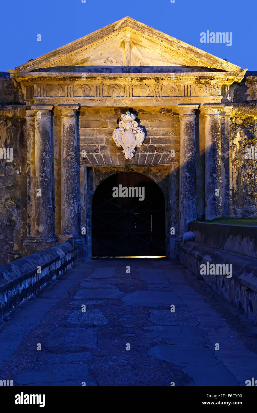 Entrance, San Felipe del Morro Castle (El Morro), San Juan National Historic Site, Old San Juan, Puerto Rico Stock Photo