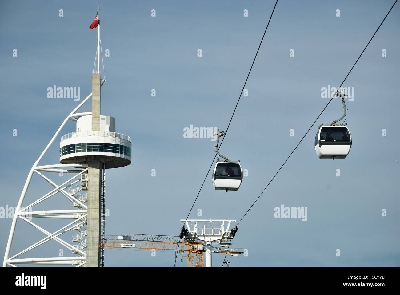 The cable car Nations Park, also called the Cable Car Expo. Lisbon