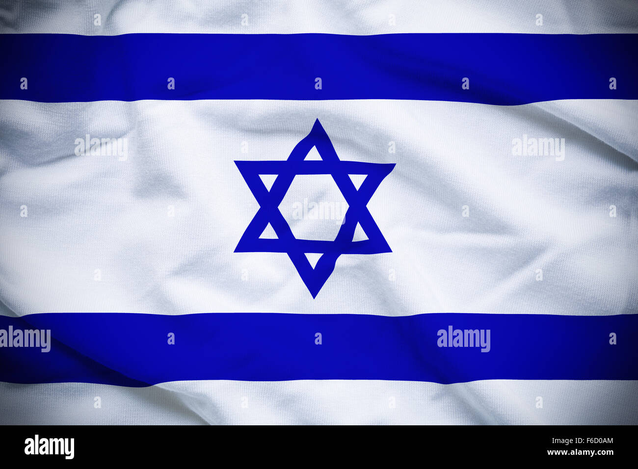Wavy and rippled national flag of Israel background Stock Photo - Alamy