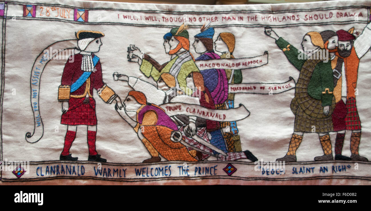 The Battle of Prestonpans Tapestry 1745 Stock Photo