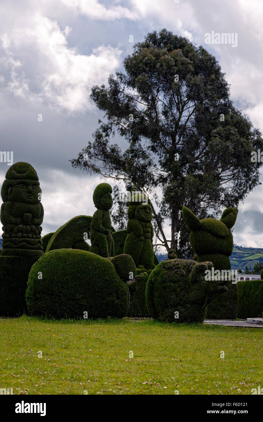 The Cemetery Of Tulcan, Called The Green Sculpture Is A Structure Without Precedents In The World Stock Photo