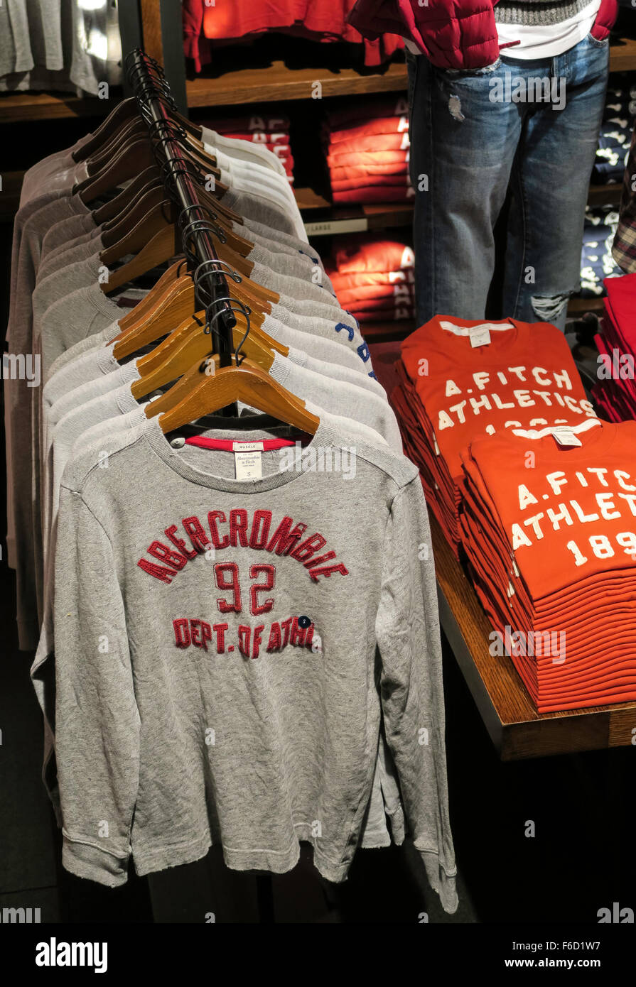 Abercrombie & Fitch Flagship Store Interior, Fifth Avenue, NYC Stock Photo