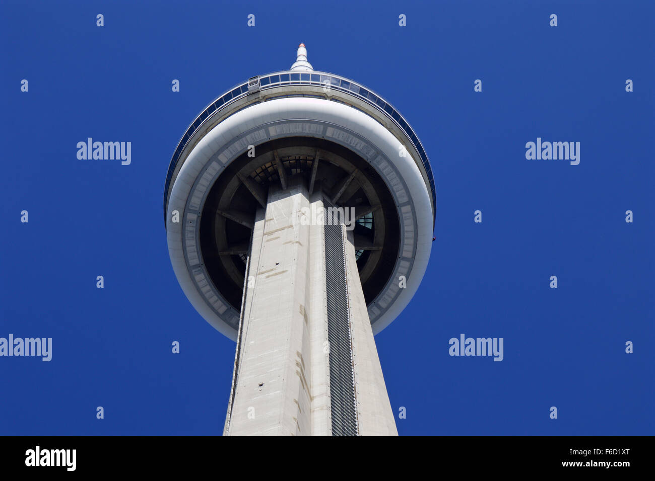 Background with the amazing CN Tower and blue sky Stock Photo - Alamy