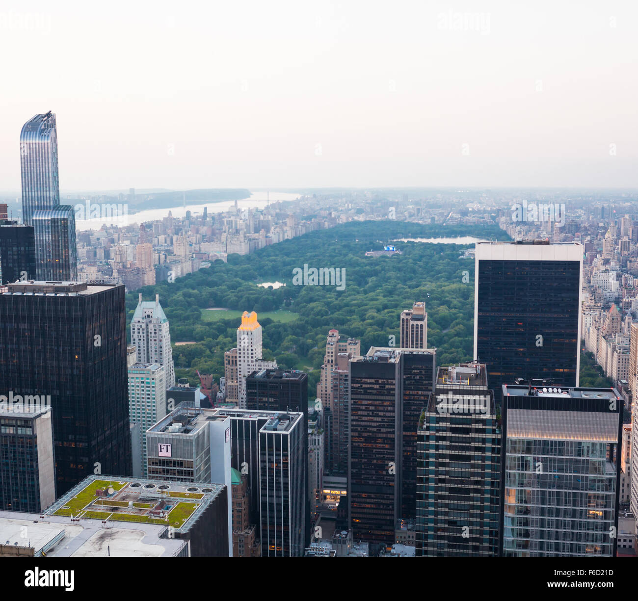 Aerial view of Central park in New york city, USA. Stock Photo