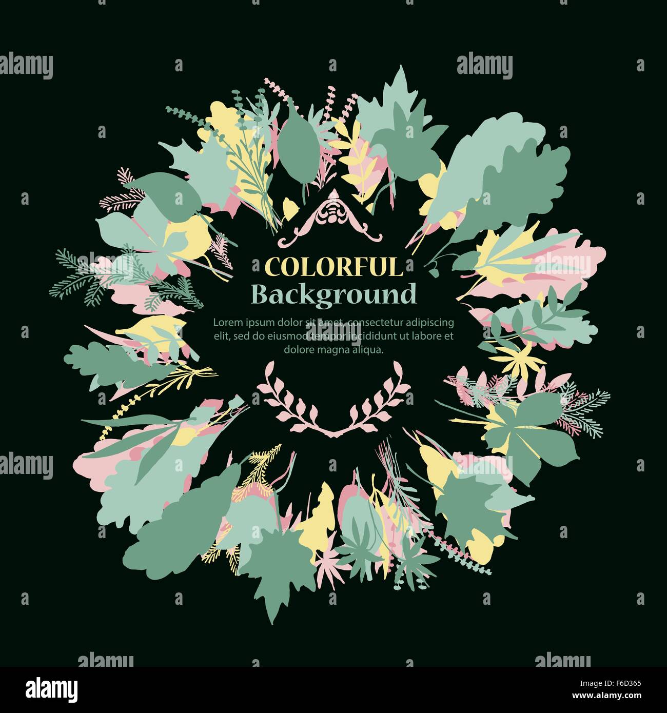 Autumnal round frame. Wreath of autumn leaves Stock Vector Image & Art ...