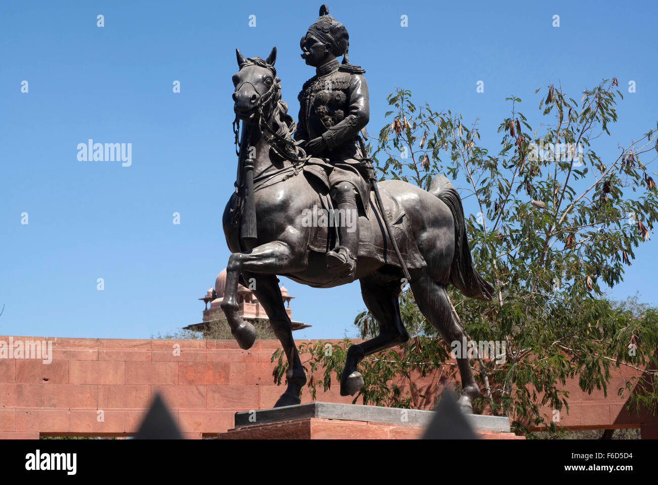 Statue of maharaja ganga singhji, bikaner, rajasthan, india, asia Stock Photo