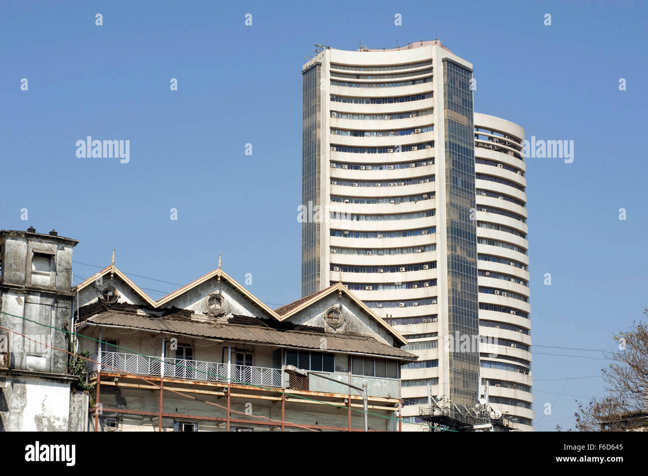 Bombay stock exchange building, mumbai, maharashtra, india, asia Stock